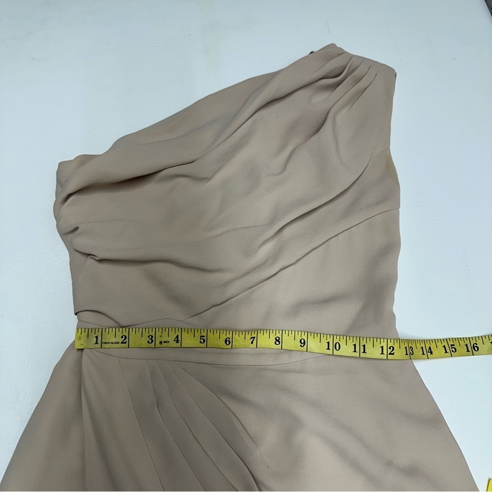 MaxMara One-Shoulder Beige Dress size 4 silk - Picture 5 of 10